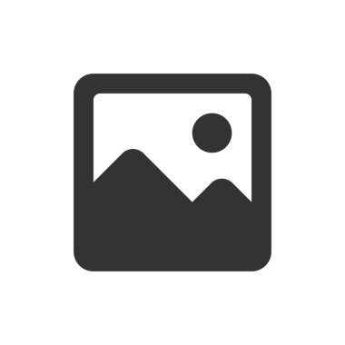 Görüntü kabartma vektör simgesi izole edildi. Web, mobil uygulama ve ui tasarımı için resim stoku vektör simgesi