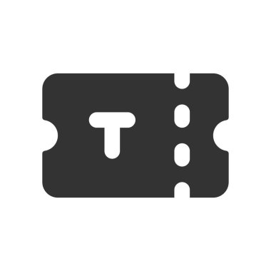 Bilet kabartma vektör simgesi izole edildi. Web, mobil uygulama ve ui tasarımı için bilet stoku vektör simgesi