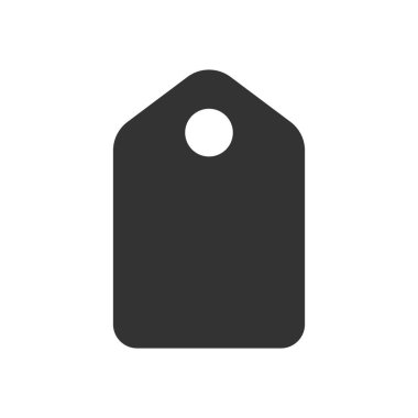 Etiket kabartma vektör simgesi izole edildi. Web, mobil uygulama ve ui tasarımı için etiket stok vektör simgesi