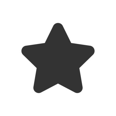 Yıldız kabartma vektör simgesi izole edildi. Web, mobil uygulama ve ui tasarımı için yıldız stok vektör simgesi