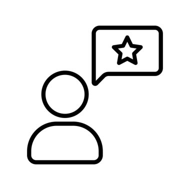 Müşteri derecelendirme ana hatları vektör simgesi beyaz arkaplanda izole edildi. Web, mobil ve ui tasarımı için müşteri derecelendirme çizgisi vektör simgesi