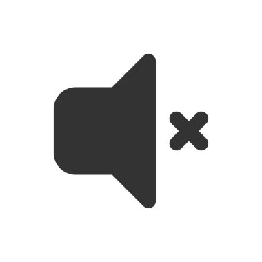 Beyaz arkaplanda izole edilmiş glyph vektör simgesi sesi. Web, mobil ve ui tasarımı için glyph vektör simgesini kapat