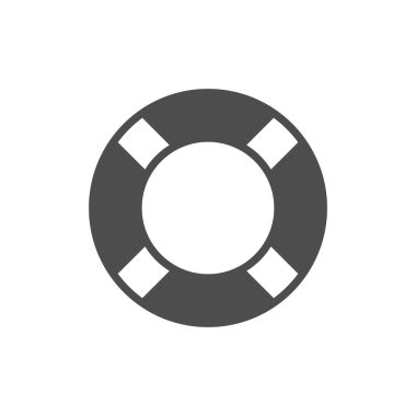 Beyaz arkaplanda izole edilmiş Lifebuoy kabartma vektör simgesi. Web, mobil ve ui tasarımı için Lifebuoy kabartma vektör simgesi