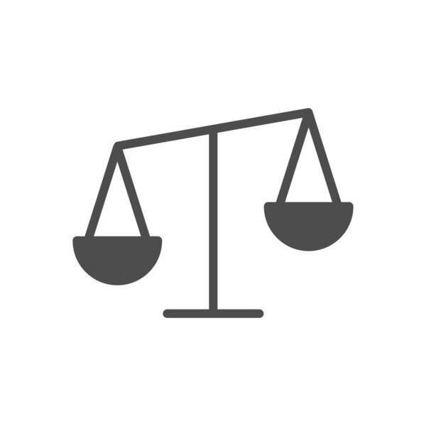 Scales glyph vector icon isolated on white background. Scales glyph vector icon for web, mobile and ui design