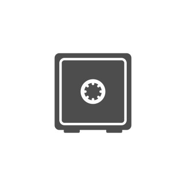 Beyaz arkaplanda izole edilmiş güvenli kabartma vektör simgesi. Web, mobil ve ui tasarımı için güvenli kabartma vektör simgesi