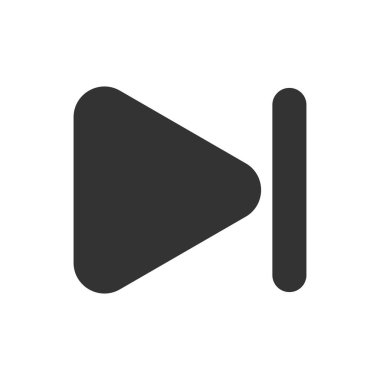 Beyaz arkaplanda izole edilmiş ileri sarma düğme vektör simgesi. Web, mobil ve ui tasarımı için hızlı ileri düğme vektör simgesi