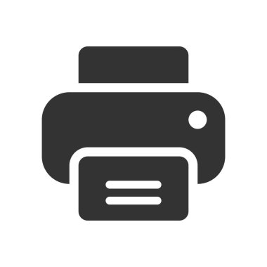 Yazıcı kabartma vektör simgesi beyaz arkaplanda izole edildi. Web, mobil ve ui tasarımı için yazıcı kabartma vektör simgesi