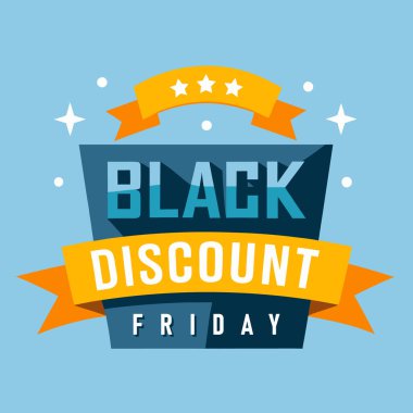 Kara Cuma indirimli vektör illüstrasyonu. Kara Cuma promosyon indirimi teklifi. Sonbahar sezonu indirimi konsepti. Pankartlar, etiketler, etiketler, etiketler, web, broşürler, sosyal medya paylaşımları için kare vektör