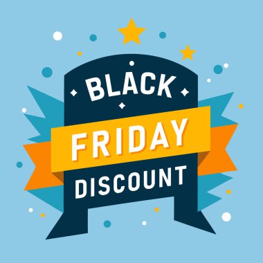 Kara Cuma indirimli vektör illüstrasyonu. Kara Cuma indirimi önerisi. Tatil sezonu indirimi konsepti. Sancaklar, etiketler, etiketler, etiketler, web, broşürler, sosyal medya paylaşımları için vektör ilüstrasyonu