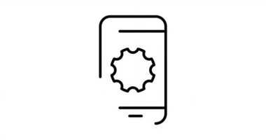 Akıllı telefon ayarları canlandırılmış dış hat simgesi