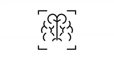 Ai beyin animasyon ana hatları simgesi