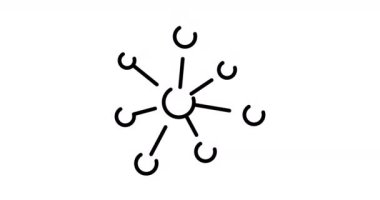 Zihin haritası canlandırılmış dış çizgi simgesi