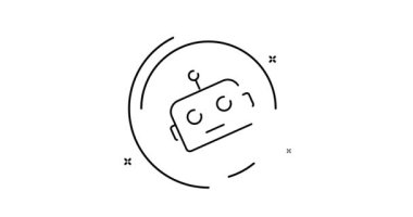 Ai robot animasyon taslak simgesi