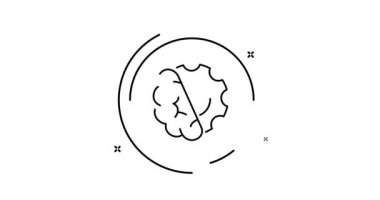 Ai beyin animasyon ana hatları simgesi