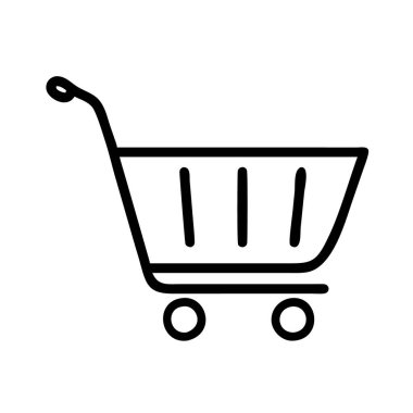 Alışveriş arabası ikonu. Perakende, alışveriş, market, market, ticaret, alım, tüketici, tramvay, mağaza, süpermarket, mallar, ticaret, sepet, çek, müşteri, market, ekonomi, satış.