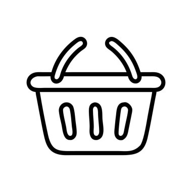 Alışveriş sepeti çizgisi simgesi. Pazar, alışveriş, sepet, perakende, ticaret, alım-satım, tüketici, mağaza, market, bakkaliye, ürün, ticaret, çek, süpermarket, konfor, müşteri, ekonomi, satış.