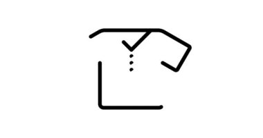 Beyaz arkaplanda t-shirt animasyon taslak simgesi. Tişört 4k hareket tasarımı web, mobil ve ui tasarımı için animasyon