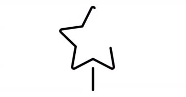 Alfa kanallı yıldız animasyon çizgisi simgesi. Web, mobil ve ui tasarımı için Yıldız 4k hareket animasyonu