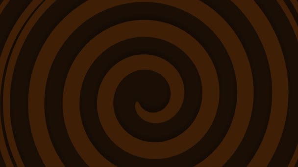 Pohybová Grafika Animace Čar Tvořících Rotující Kruh Čokoládovém Pozadí — Stock video