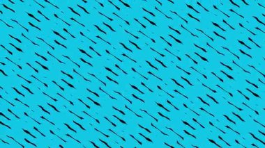 Parlak mavi bir zemin üzerinde kusursuz siyah soyut şekiller, dinamik ve modern bir tasarım yaratıyor.