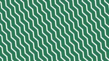 Kusursuz yeşil ve beyaz dalgalı zigzag deseni, optik bir illüzyon etkisi yaratır.