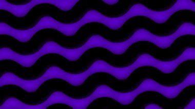 Dalgalı mor ve siyah çizgili soyut desen optik bir illüzyon etkisi yaratıyor