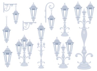 Arka planda izole edilmiş klasik lamba vektör tasarımı çizimi