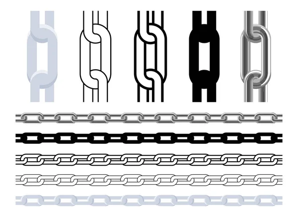 Řetězec Vektorový Design Ilustrace Izolované Bílém Pozadí — Stockový vektor