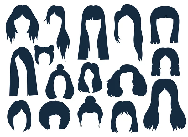 白い背景に隔離された女性の髪ベクトルデザインイラスト — ストックベクタ