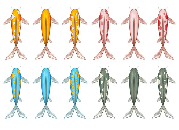 Fish Vector Design Illustration Isolated White Background — Vetor de Stock