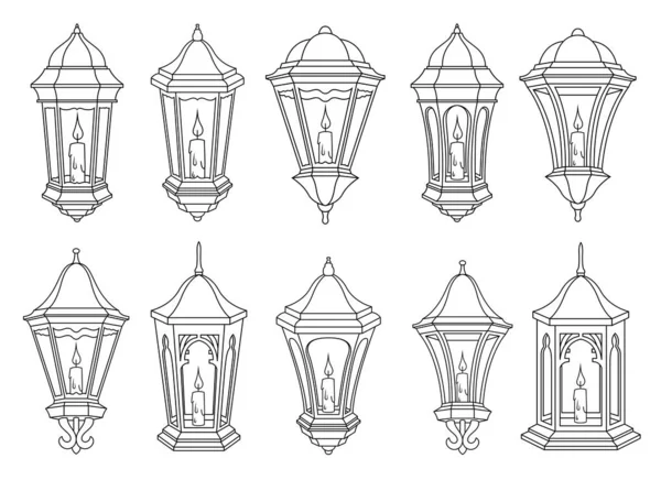 Illustration Design Vectoriel Lampe Vintage Isolé Sur Fond — Image vectorielle