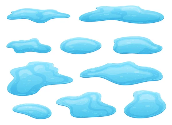 白い背景に分離された液体水溜りベクトル設計図 — ストックベクタ