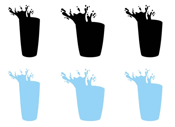 Water Splash Glass Vector Design Illustration Isolated Background — Stock Vector