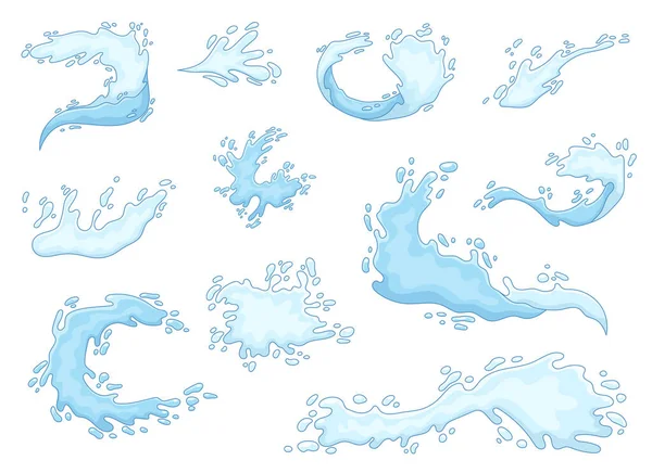 背景に分離された水スプラッシュベクトル設計図 — ストックベクタ