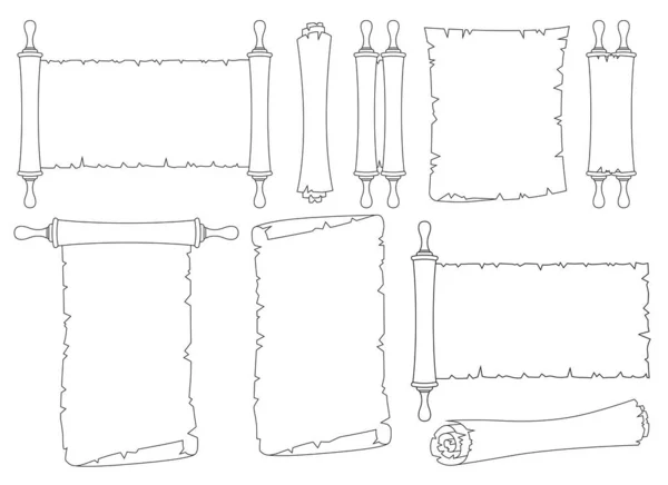 Starý Scroll Vektor Design Ilustrace Izolované Bílém Pozadí Stock Vektory