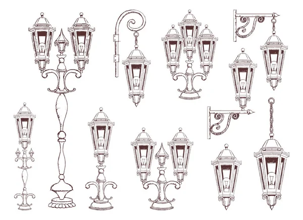 Vintage Lamp Vector Design Illustration Isolated Background — Stock Vector
