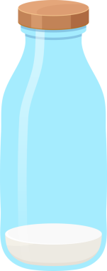 Çizgi film tarzı bir resim, pürüzsüz, şeffaf bir cam kavanozu, açık kahverengi ahşap kapağı gösterir. Kavanoz alttaki ince beyaz madde dışında çoğunlukla boş. Siyah bir arkaplanda izole edilmiş.