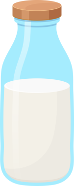 Neredeyse opak, kremsi beyaz sıvıyla dolu cam bir kavanozun çizgi film tarzı bir çizimi. Kavanozun basit bir ahşap kapağı var. Bu da zemin zemininde bulunan yiyecek veya sıvıyı gösteriyor..