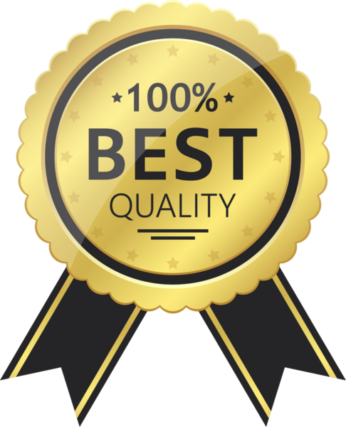 Золотой значок со 100% лучшим качеством текста отображается с лентой. Это вызывает чувство достижения, превосходные стандарты, и гарантированное удовлетворение клиентов.