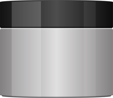 Bu resim açık gri gövdeli ve koyu gri kapaklı bir kap tasvir ediyor, minimalist ve işlevsel bir tasarım yaratıyor. Nesne sade bir arkaplanda izole edilmiştir..