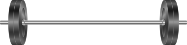 Diskleri olan bir ağırlık kaldırma çubuğu sade bir arka plandadır. Bu fitness ekipmanları dayanıklılık eğitimi, egzersiz ve vücut geliştirme için tasarlandı. Gümüş ve siyah..