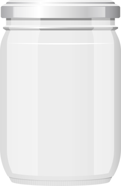 Gri ölçekli, pürüzsüz, silindirik kapaklı bir kavanozun besin ya da ev malzemeleri gibi çeşitli malzemeleri saklamak için ideal bir çizimi, basit tasarım sergileniyor..