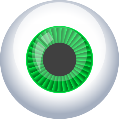 Bu dijital olarak yaratılmış bir gözün yakın çekimi. Eşsiz bir segmentli tasarımı olan canlı bir yeşil iris içeriyor. Etrafındaki sclera parlak beyaz bir ışık yansıtıyor..