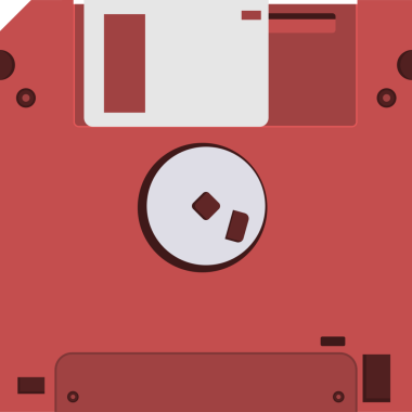 Görüntü, 3.5 inçlik pembe diskin düz ve minimalist bir illüstrasyonunu gösteriyor. Tasarım işlevini iletmek için basitliği ve geometrik biçimleri vurgular..