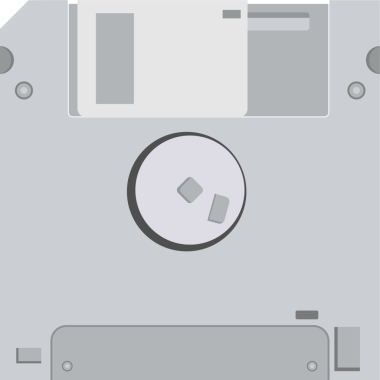 Bu düz vektör grafiği, veri depolama için kullanılan eski bir teknoloji olan disketi gösteriyor. Görüntü basit ve temiz, çeşitli retro temaları için uygun.