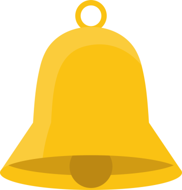 Bu çınlama için tasarlanmış altın bir çan, tepesinde bir halka, çan şeklinde bir vücut ve çırpma küresi içeriyor. Görsel olarak basit..