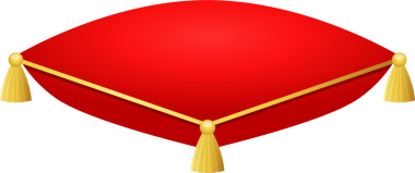 Yakın plan, altın halat aksanlı ve dekoratif püsküllü lüks bir kırmızı yastığı simgeliyor. Siyah arka plan, lüks ve bolluğu simgeliyor..