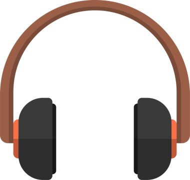 Kahverengi yastıklı saç bandı ve kahverengi aksanlı gri kulaklık içeren bir kulaklık görüntüsü. Kulaklıklar kişisel ses dinleme için tasarlandı..