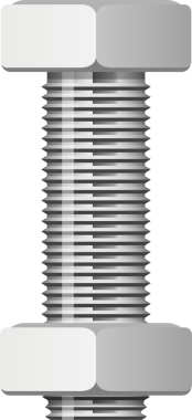Detaylı dijital sanat eserlerinde gümüş kaplamalı donanım sergileniyor. Cıvatanın iplikleri tam olarak çizilmiş, koyu siyah bir arkaplan üzerine kurulmuş, çizimler için ideal..