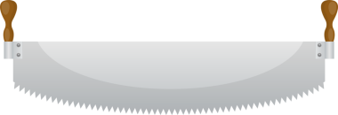 İki kişilik bir testere, kereste kesmek için tasarlanmış bir alet. Keskin dişli kavisli bir bıçak ve iki kişilik ahşap bir sapı var..